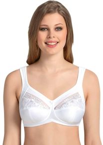 Entlastungs-BH ANITA SINCE 1886 "Safina", Damen, Gr. 11,5, Cup D, wei&szlig;, Stoff, Obermaterial: 50% Polyamid, 25% Polyester, 10% Elasthan, 10% Viskose, 5% Baumwolle, gebl&uuml;mt, gl&auml;nzend, klassisch, BHs Entlastungs-BH, Cup C-F, mit Spitze, dreigeteilter Cup, Entlastungtr&auml;ger, ohne B&uuml;gel