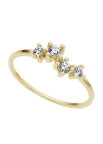 Fingerring Firetti "Schmuck Geschenk Gold 333 Damenring Verlobungsring Goldring Solit&auml;r" Gr. 18, gold (gelbgoldfarben, kristallwei&szlig;), Fingerringe, Damen, 18, Gelbgold 333, Fingerring, mit Zirkonia (synth.)