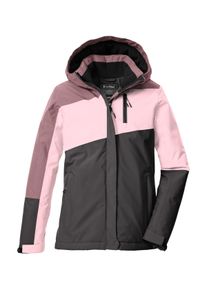 Funktionsjacke Killtec "KOW 218 GRLS JCKT", Kinder, Gr. 152, stein, Obermaterial: 100% Polyester;Futter: 100% Polyester;F&uuml;llung: 100% Polyester, Jacken Funktionsjacke, Winddichte, wasserdichte Kinderjacke mit verstellbarer Kapuze