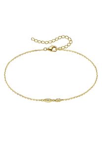 Armband "Armkette mit wei&szlig;en Zirkonia", gold (gelbgoldfarben, kristallwei&szlig;, kristallwei&szlig;), ANISTON JEWELRY & WATCHES, Armb&auml;nder, Damen, 24cm, Silber 925 (Sterlingsilber), Armband, mit Zirkonia (synth.)