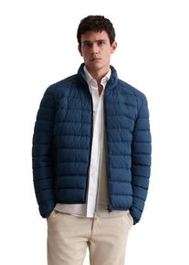 Marc O'Polo Steppjacke MARC O'POLO, Herren, Gr. S, blau (blau daze), Web, Obermaterial: 100% Polyester. Futter: 100% Polyester. Wattierung: 100% Polyester, regular fit, elastischer Bund, Jacken Steppjacke, &Uuml;bergangsjacke, aus recyceltem Performance-Polyester, regular fit