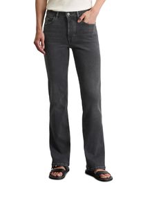 Marc O'Polo 5-Pocket-Jeans MARC O'POLO "KIRUNA", Damen, Gr. 31, L&auml;nge 32, grau (dunkelgrau wash), Denim/Jeans, Obermaterial: 90% Baumwolle, 9% Polyester, 1% Elasthan, Jeans 5-Pocket-Jeans, flared aus Organic-Cotton-Mix-Stretch
