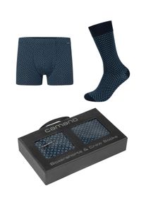 Businesssocken Camano "Socken und Boxershorts Geschenkset comfort", Damen, Gr. L, navy mix, Baumwolle, Elasthan, Socken Businesssocken, mit elastischem Bund