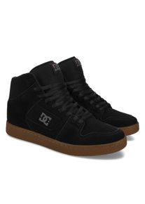 Sneaker DC Shoes "Manteca 4 Hi", Herren, Gr. 7,5(40), schwarz (schwarz, gum), Obermaterial:51.34% Leder, 48.66% Synthetikmaterial;, Schuhe Sneaker