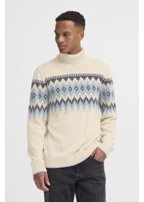 Rollkragenpullover Blend "BHBENJI JACQ KNIT", Herren, Gr. XXL, oyster gray, Strick, Obermaterial: 100% Baumwolle, Jacquardmuster, gemustert, regular fit h&uuml;ftbedeckend, hoch geschlossener Ausschnitt, Strickb&uuml;ndchen, Pullover Rollkragenpullover, im tollen Jacquardmuster