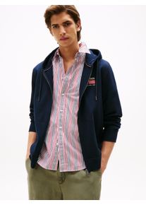 Kapuzensweatjacke Tommy Hilfiger "AMERICANA ZIP THROUGH HOODY", Herren, Gr. M, blau (desert sky), Sweatware, Obermaterial: 100% Baumwolle, Rippb&uuml;ndchen, Sweatjacken Kapuzensweatjacke