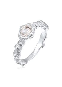Silberring HAZE & GLORY "Ring Oval Topas Wei&szlig; 925 Sterling Silber- Swirly" Gr. 56, silber, Fingerringe, Damen, 56, Silber 925 (Sterlingsilber), Silberring
