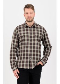 Outdoorhemd DEPROC Active "DENVER II Men", Herren, Gr. 6XL (64), Normalgr&ouml;&szlig;en, bunt (gray, rot, blau check), 100% Polyester, Hemden Outdoorhemd, auch in Gro&szlig;en Gr&ouml;&szlig;en erh&auml;ltlich