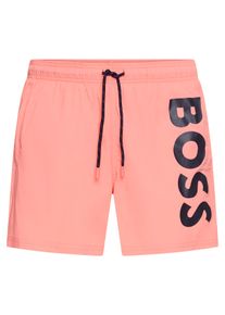 Badeshorts BOSS "Octopus", Herren, Gr. XL (54), N-Gr, rosa (bright pink 671), Web, Obermaterial: 100% Polyamid, Badehosen Badeshorts, Mit BOSS Logoschriftzug, elastischer Taillenbund mit Kordel