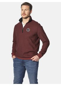 Sweatshirt Jan Vanderstorm "Sweatshirt MARKWARD", Herren, Gr. XXL, rot (dunkelrot), Obermaterial: 100% Baumwolle CO., Sweatshirts Sweatshirt