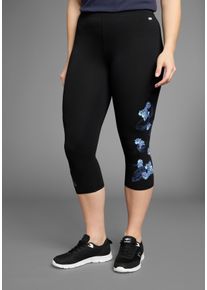 Leggings Kangaroos, Damen, Gr. 42, N-Gr, schwarz (schwarz, bedruckt), Obermaterial: 95% Baumwolle, 5% Elasthan, schmal 3/4-L&auml;nge, Hosen Leggings, Gro&szlig;e Gr&ouml;&szlig;en, Topseller