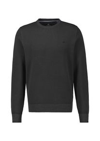 Strickpullover Lerros, Herren, Gr. XXL, beige (schwarz), Strick, Obermaterial: 100% Baumwolle, meliert, regular fit taillenbedeckt, Rundhals, Rippb&uuml;ndchen, Pullover Strickpullover, mit Rippb&uuml;ndchen