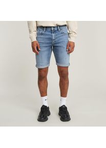 G-Star Raw Jeansshorts G-STAR "Mosa", Herren, Gr. 28, N-Gr, blau (faded sea point blau), Denim/Jeans, Obermaterial: 94% Baumwolle, 5% Elastomultiester, 1% Elasthan, regular fit kniefrei, Jeans Jeansshorts, mit Umschlagsaum