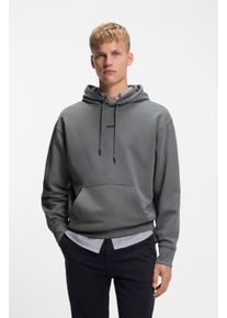 Kapuzensweatshirt BOSS Orange "WeSmallhood", Herren, Gr. XL, grau (open grau062), Sweatware, Obermaterial: 100% Baumwolle, regular fit normal, hoch geschlossener Ausschnitt, weit B&uuml;ndchen, Sweatshirts Kapuzensweatshirt, mit K&auml;ngurutasche