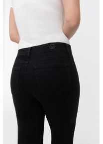 5-Pocket-Jeans WONDERJEANS "Relaxed Straight", Damen, Gr. 46, L&auml;nge 32, schwarz (schwarz rinse), Denim/Jeans, Obermaterial: 87% Baumwolle, 10% Polyester, 3% Elasthan, straight fit, Jeans 5-Pocket-Jeans, Cool, modern und vielseitig zu stylen
