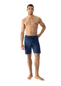 Pyjamashorts Mey "Solid Night", Herren, Gr. M, N-Gr, blau (neptune), Interlock, Obermaterial: 100% Baumwolle, bequem kurz, Hosen Pyjamashorts, Komfortbund mit Kordelzug