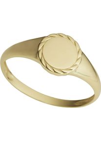 Siegelring Firetti "Schmuck Geschenk Gold 333 Damenring Goldring Kreis / rund" Gr. 17, gold (gelbgoldfarben), Fingerringe, Damen, 17, Gelbgold 333, 1,7mm, Siegelring