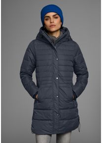 Wintermantel Polarino, Damen, Gr. 44, blau (marine), Obermaterial: 100% Polyester. Futter: 100% Polyester. Wattierung: 100% Polyester, unifarben, Rippstrickb&uuml;ndchen, M&auml;ntel Wintermantel, Warm wattiert. Obermaterial wasserabweisend und winddicht.
