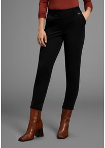 Stretch-Hose Laura Scott, Damen, Gr. 46, N-Gr, schwarz, Milano Rib, Obermaterial: 76% Polyester, 20% Viskose, 4% Elasthan, unifarben, figurbetont kn&ouml;chelfrei, Hosen Stretch-Hose, aus bequemem Stoff mit figurbetonender Form