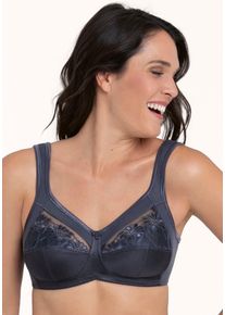 Entlastungs-BH ANITA SINCE 1886 "Safina", Damen, Gr. 100, Cup C, shadow blau, Obermaterial: 50% Polyamid, 25% Polyester, 10% Elasthan, 10% sonstige Fasern, 5% Baumwolle, unifarben, BHs Entlastungs-BH, Mit Stickerei, breite Entlastungstr&auml;ger, dreigeteilter Cup, feminin