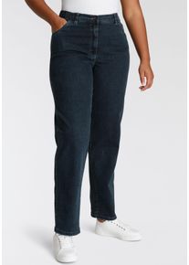 Straight-Jeans KjBRAND "Babsie", Damen, Gr. 48, N-Gr, blau (denim stoned), Denim/Jeans, Obermaterial: 78% Baumwolle, 18% Polyester, 4% Elasthan, unifarben, straight fit lang, Jeans Straight-Jeans, mit Stretch