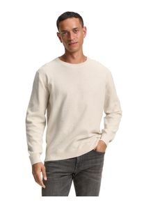 Strickpullover Tom Tailor, Herren, Gr. XXL, soft buttercream melange, Strick, Obermaterial: 100% Baumwolle, meliert, regular fit taillenbedeckt, Rundhals, B&uuml;ndchen, Pullover Strickpullover, mit B&uuml;ndchen