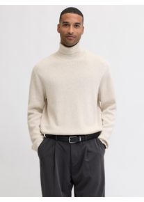Jack & Jones Rollkragenpullover JACK & JONES "JPRBLAMILANO STITCH KNIT ROLL NECK", Herren, Gr. S, cloud dancer detail:melange, Strick, Obermaterial: 100% Baumwolle, meliert, relaxed fit normal, Rundhals, Pullover Rollkragenpullover