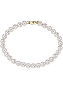 Perlenarmband Firetti "Schmuck Geschenk Silber 925 Armschmuck Armband Armkette" Gr. 19, gold (gelbgoldfarben, wei&szlig;), Armb&auml;nder, Damen, 19, Perlen Silber 925 (Sterlingsilber), Perlen, Silber 925 (Sterlingsilber), Perlenarmband, mit Perle (synth.)