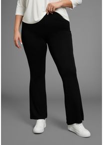 Bootcuthose LAURA SCOTT CURVE, Damen, Gr. 58, N-Gr, schwarz, Milano Rib, Obermaterial: 65% Viskose, 30% Polyamid, 5% Elasthan, unifarben, Basic, sehr figurbetont lang, Hosen Bootcuthose, aus bequemen Jersey im Jeggings-Look - GROSSE GR&Ouml;SSE