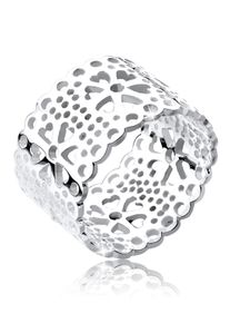 Silberring Elli "Ring Blume Ornament Cut Out 925 Silber" Gr. 58, silber, Fingerringe, Damen, 58, Silber 925 (Sterlingsilber), Silberring