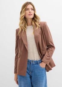 bonprix Blazer aus Viskose-Mix, braun, Gr.46, eleganter Blazer