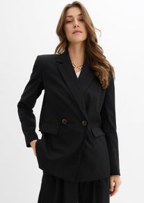 bonprix Blazer aus Viskose-Mix, schwarz, Gr.40, eleganter Blazer