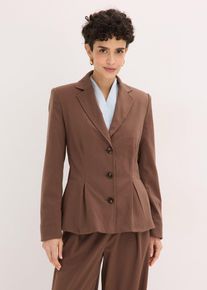 bonprix Blazer mit eingelegten Falten, braun, Gr.44, eleganter Blazer mit eingelegten Falten