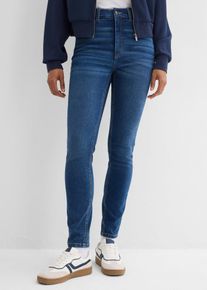 bonprix Skinny-Jeans High Waist Bequembund, blau, Gr.40, Skinny-Jeans High Waist, Bequembund, 71% Baumwolle