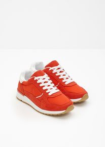 bonprix Sneaker im Retrolook, rot, Gr.36, L&auml;ssiger Sneaker im Retro Look, aus Vegan