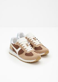 bonprix Sneaker im Retrolook, braun, Gr.37, Modischer Sneaker im Retrolook