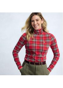 LANDS' END Rollkragenshirt aus Baumwoll/Modalmix, Damen,  Rot, Baumwolle/Elasthan/Baumwolle Modal, by Lands' End