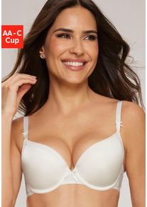 Push-up-BH s.Oliver, Damen, Gr. 70, Cup A, beige (creme), Microtouch, Obermaterial: 60% Polyamid, 35% Polyester, 5% Elasthan, Basic, BHs Push-up-BH, mit B&uuml;gel und herausnehmbaren Kissen, Basic Dessous