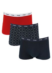 Boxershorts Fila "MAN BOXER SHORTS", Herren, Gr. L, bunt, Obermaterial: 95% Baumwolle, 5% Elasthan, k&ouml;rpernah, Unterhosen Boxershorts, mit elastischem Logobund