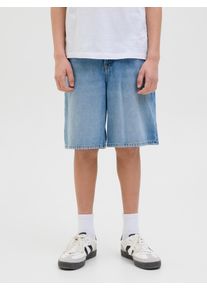 Jack & Jones Shorts JACK & JONES JUNIOR "JJITONY locker und pflegeleicht f&uuml;r Alltag", Jungen, Gr. 152, N-Gr, blau (blau denim), Web, Obermaterial: 100% Baumwolle, unifarben, relaxed fit knielang, Hosen Shorts, unifarben, modisch, relaxed fit, Web, Topseller