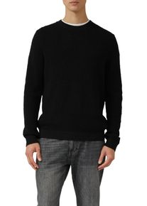 Strickpullover s.Oliver, Herren, Gr. XL, schwarz, Strick, Obermaterial: 100% Baumwolle, unifarben, normal h&uuml;ftbedeckend, Rundhals, B&uuml;ndchen, Pullover Strickpullover, langarm, Grob-Strick