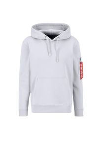 Hoodie Alpha Industries "Air Force Hoodie", Herren, Gr. L, grau (pastel grau), Obermaterial: 80% Baumwolle, 20% Polyester, regular fit, Sweatshirts Hoodie