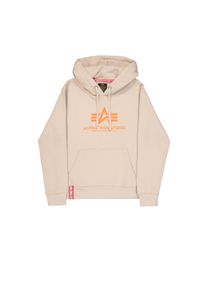 Hoodie Alpha Industries "Basic Hoodie BL", Herren, Gr. M, beige (organic beige), Obermaterial: 80% Baumwolle, 20% Polyester, regular fit, Sweatshirts Hoodie