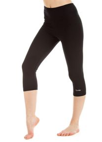 Leggings WINSHAPE "3/4-Slim Tights WTL2", Damen, Gr. XL, Normalgr&ouml;&szlig;en, schwarz, 90% Baumwolle, 10% Elasthan, Hosen Leggings, figurbetont