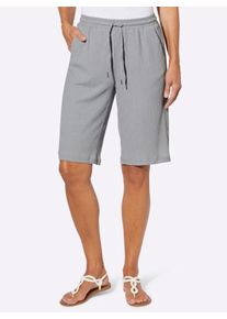 Bermudas Classic Basics, Damen, Gr. 46, Normalgr&ouml;&szlig;en, steingrau, 97% Polyester, 3% Elasthan, unifarben, Hosen Bermudas