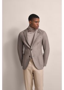 Sakko Bugatti, Herren, Gr. 98, beige, 40% Wolle, 30% Polyamid, 30% Lyocell, unifarben, slim fit, Manschette, Sakkos Sakko, in moderner Optik