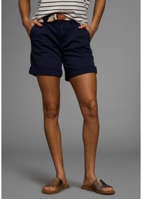 Shorts DELMAO, Damen, Gr. 34 (XS), N-Gr, blau (marine), Web, Obermaterial: 98% Baumwolle, 2% Elasthan, regular fit kurz, Hosen Shorts, in trendiger Turn-up Form