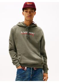 Hoodie Tommy Jeans "TJM DNA", Herren, Gr. L, gr&uuml;n (pewter gr&uuml;n), Sweatware, Obermaterial: 100% Baumwolle, regular fit, Rippb&uuml;ndchen, Sweatshirts Hoodie, Sweatshirt, Reuglar Fit, mit Logo