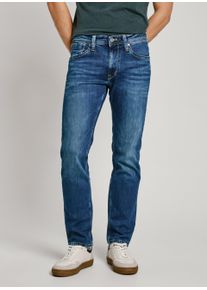 Regular-fit-Jeans Pepe Jeans "CASH", Herren, Gr. 34, L&auml;nge 30, blau (mid blau), Denim/Jeans, Obermaterial: 99% Baumwolle, 1% Elasthan, leichte Abriebeffekte, normal lang, Jeans Regular-fit-Jeans