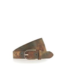 Lederg&uuml;rtel Tamaris, Damen, Gr. 80, bunt (bordeaux, orange), Rindsleder, mehrfarbig, G&uuml;rtel Lederg&uuml;rtel, Gl&auml;nzende Schlie&szlig;e, 2,5 cm breit